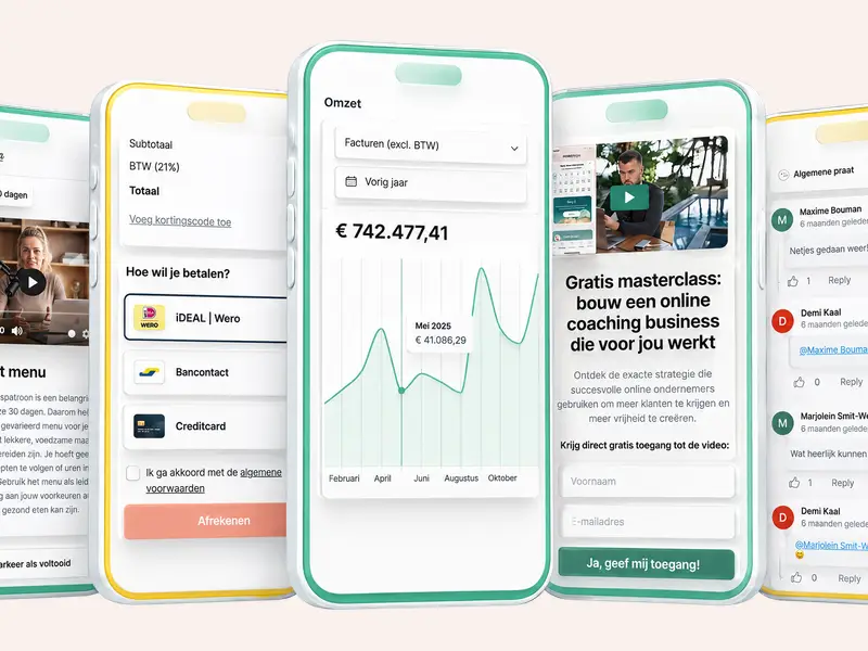 Telefoonschermen met het platform van MemBirds