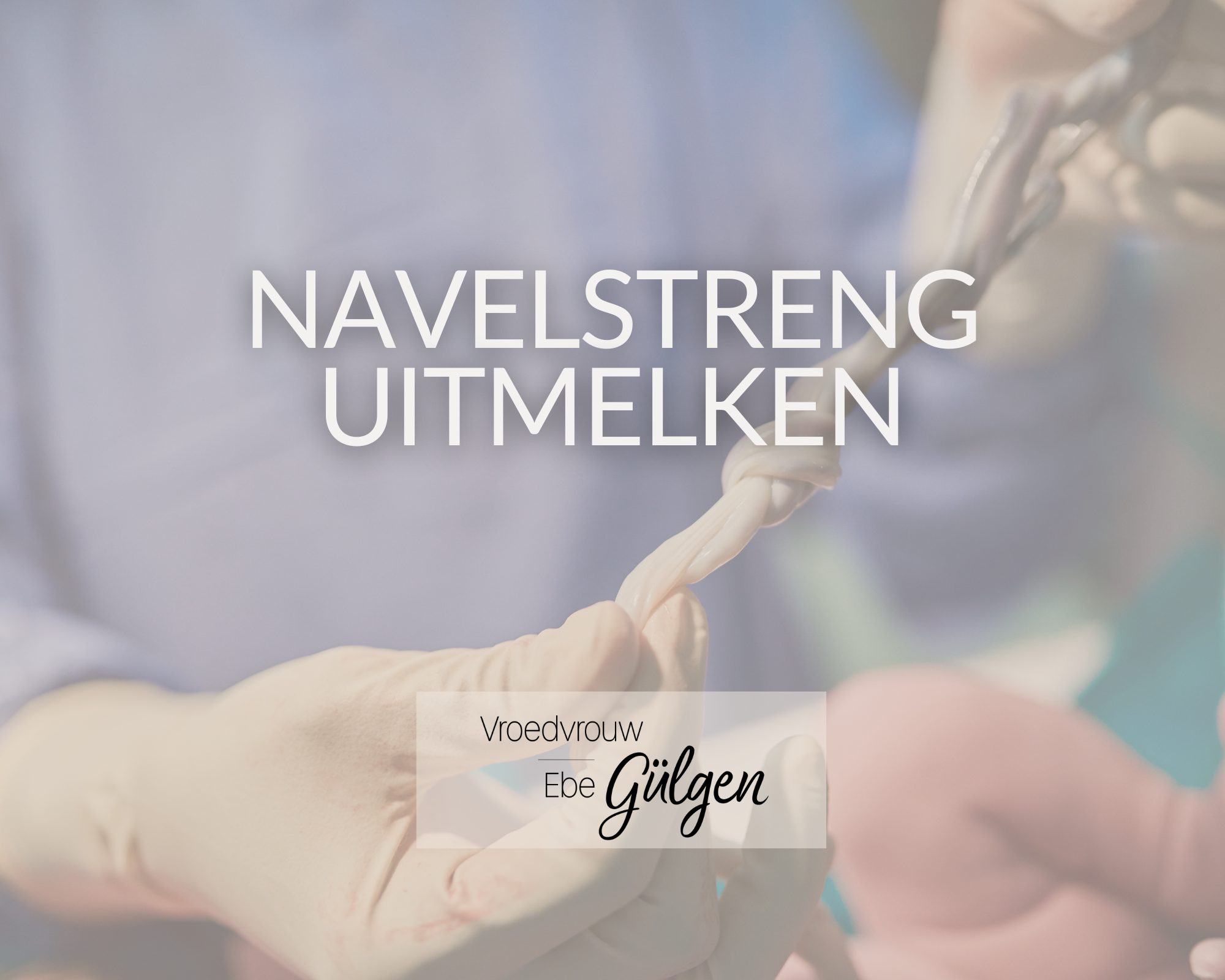 Uitmelken navelstreng